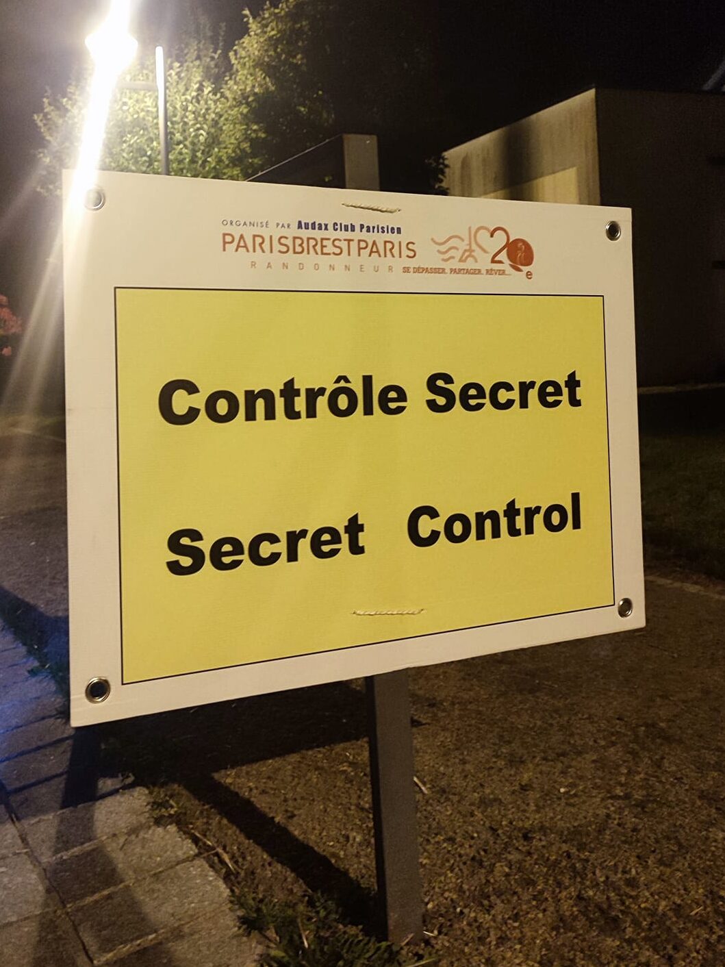 Secret control sign of Paris-Brest-Paris