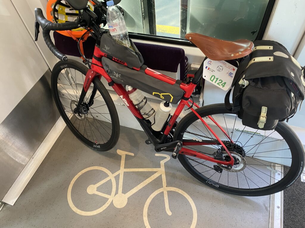 Riding the train to Paris-Brest-Paris start line